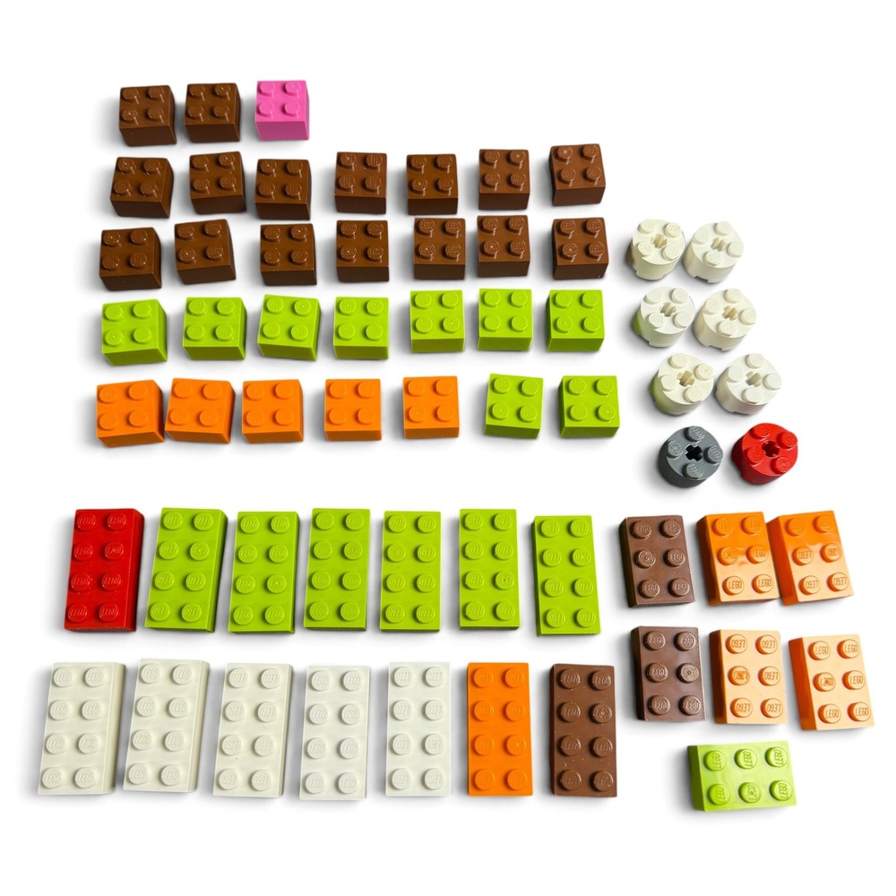 LEGO Quatro Bricks Lot Mixed Colors 2x2 2x4‎ Rounded Building Blocks 46 Pieces